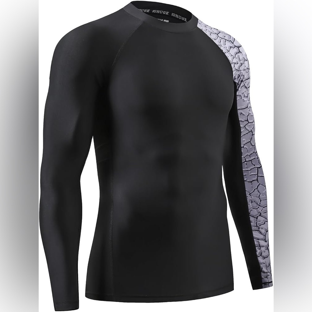 Men’s Huge Spirts Splice UV Sun Protection UPF 50 + Skins Rash Guard Chapped S